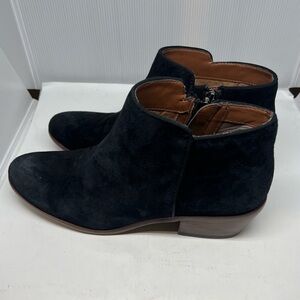 Sam Edelman Petty Black Suede Ankle Boots SZ 7M